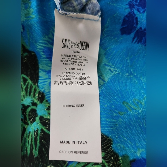 Save The Queen Floral Printed Italian Jumper Sz Small - Picture 8 of 10